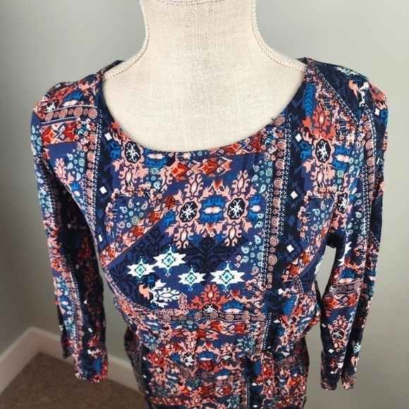 Divided By H&M Women’s Multicolor Elastic Waist Dress With Pockets Size 2 - Picture 2 of 8